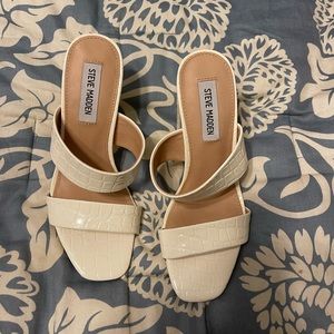 Steve Madden white heels